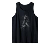 Sacred Mary Holding Cross Christian Prayer Tank Top