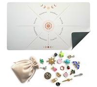 Sacred Nest Charm Casting Divination Kit │ 20 Charms, Tarot Cloth Style Casting Mat & eBook Guide │ Fortune Telling Witchcraft Supplies │ Perfect Witchy Gifts for Women