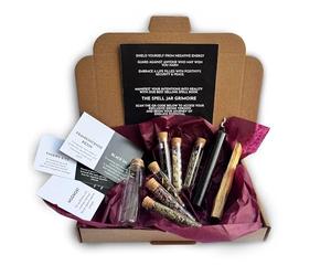 Sacred Nest Witchcraft Protection Spell Jar Kit | Complete DIY Set with Glass Jar, Spell Candle, Crystals, and Herbs for Wiccan, Pagan, and Witchcraft Rituals | Ideal Witchy Gift & Witch Starter Kit