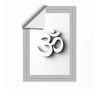 Sacred Om in Relief Minimalist Unframed Wall Art Print A1 (84.1×59.4cm), Wall Decor for Living Room, Bedroom, Office & Home, Art Gift