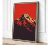 Sacred Peak Minimalist Canvas Wall Art Print 30x20 Inch