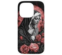 Sacred Prayer Red Roses rose moon Art Case for iPhone 14 Pro