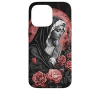 Sacred Prayer Red Roses rose moon Art Case for iPhone 14 Pro Max