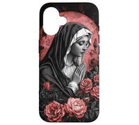 Sacred Prayer Red Roses rose moon Art Case for iPhone 16
