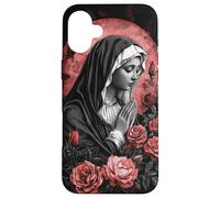 Sacred Prayer Red Roses rose moon Art Case for iPhone 16 Plus