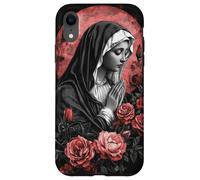 Sacred Prayer Red Roses rose moon Art Case for iPhone XR
