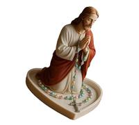 Sacred Resins Holy Mother Father Statue Rosary Storage Box Praying Jewelry Beads Holder Tray For Religious Keepsakes Resins Religious Jewelry Storage Tray