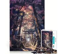 Sacred Sakura Shrine Path 1000 Pieces Jigsaw Puzzles for Adults Fine Logic Toy Leisure Time Neat Edge Art Collectible (38x52cm)