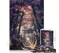 Sacred Sakura Shrine Path Teenagers 1000 Piece Jigsaw Puzzle Logic Boost Toy Indoor Fun Premium Edge Memorable Gift (50x75cm)