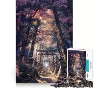 Sacred Sakura Shrine Path Teenagers 1000 Piece Jigsaw Puzzle Logic Boost Toy Indoor Fun Premium Edge Memorable Gift (50x75cm)