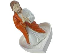 Sacred Sculpture Rosary Box Resin Catholic Religious Keepsakes Prayers Room Decoration Jewelry Storage Elegant Religious Craft Decoration