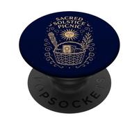 Sacred Solstice Picnic Spiritual Midsummer Nature Wicca Art PopSockets Adhesive PopGrip