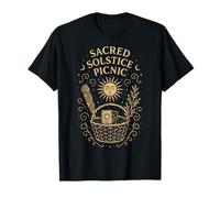 Sacred Solstice Picnic Spiritual Midsummer Nature Wicca Art T-Shirt