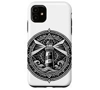 Sacred Spiritual Lighthouse Tattoo Style Mystical Mandala Case for iPhone 11