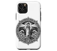 Sacred Spiritual Lighthouse Tattoo Style Mystical Mandala Case for iPhone 11 Pro