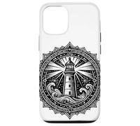 Sacred Spiritual Lighthouse Tattoo Style Mystical Mandala Case for iPhone 12/12 Pro