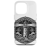 Sacred Spiritual Lighthouse Tattoo Style Mystical Mandala Case for iPhone 13 Pro