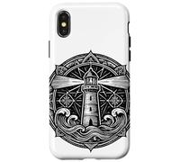 Sacred Spiritual Lighthouse Tattoo Style Mystical Mandala Case for iPhone X/XS