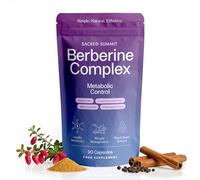 Sacred Summit Berberine Metabolic Control 500 mg - with Ceylon Cinnamon, Alpha Lipoic Acid, Chromium & Black Pepper - Vegan Capsules - UK GMP Certified - 90 Count for Balanced Wellbeing