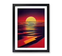 Sacred Sunset View Framed Print | A2 Black Framed Wall Art | Ready to Hang | Modern Landscape Picture | Living Room Bedroom Lounge Office