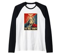 Sacred THE HOLY Trinity Christian Faith Image Raglan Baseball Tee