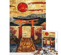 Sacred Torri Path Mosaic 1000 Pieces Jigsaws Adults Puzzles Gifts Mindful Soothing Leisure Game Soothing Stress Free Play (38x26cm)