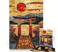 Sacred Torri Path Mosaic Jigsaw Puzzles for Teenagers 1000 Piece Boost Memory Serene Time Premium Cut Birthday Gift (50x75cm)
