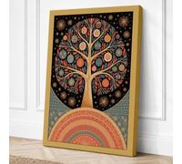 Sacred Tree Garden Botanical Canvas Wall Art Print 24x16 Inch (61 x 41 cm)