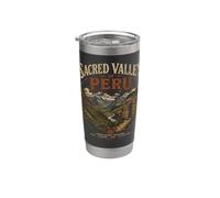 Sacred Valley of Peru Vintage Travel Graphic Cusco Andes Stainless Steel Insulated Tumbler