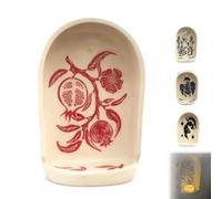 Sacred Wall Niche Collection, Handmade Ceramic Decorative Altars Candle Holder & Jewelry Tray for Meditation, Unique for Family Neighbors Colleagues Friends(#03)