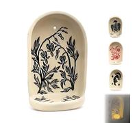 Sacred Wall Niche Collection, Handmade Ceramic Decorative Altars Candle Holder & Jewelry Tray for Meditation, Unique for Family Neighbors Colleagues Friends(#01)