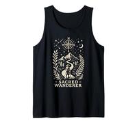 Sacred Wanderer Mountain Compass Cosmic Nature Art Tank Top