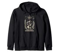 Sacred Wanderer Mountain Compass Cosmic Nature Art Zip Hoodie