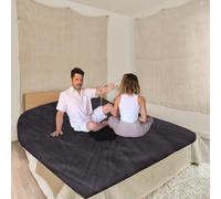 Sacred Weapon King Size Waterproof Love Blanket for Couples & Lovers - Bamboo Cooling Throw for Bed - Intimate, Splash, Stain Proof, Soft, Hypoallergenic - 200x230cm Grey