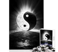 Sacred Yin And Yang Jigsaw Puzzles 1000 Pieces for Teenagers Relaxing Quiet Leisure Fun Relaxing Soothing Indoor Play (38X52cm)