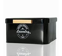SACREDAY Dryer Sheet Holder Container for Laundry Room Organization, Farmhouse Laundry Organization and Storage, Metal Dryer Sheet Dispenser for Laundry Room Decor (Black)