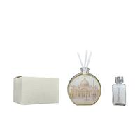 SACRI Round Glass Perfumer with Gold Details in Gift Box, Wedding Favours, Baptism, Communion, Confirmation, Graduation, Anniversaries and Useful Gifts (BASILICA S. PIETRO ROMA)