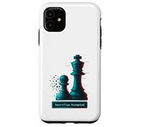 Sacrifice Accepted Chess King Pawn Glitch Art Chess Player Case for iPhone 11