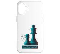 Sacrifice Accepted Chess King Pawn Glitch Art Chess Player Case for iPhone 16 Plus