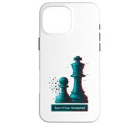 Sacrifice Accepted Chess King Pawn Glitch Art Chess Player Case for iPhone 16 Pro Max