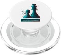 Sacrifice Accepted Chess King Pawn Glitch Art Chess Player PopSockets PopGrip for MagSafe