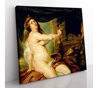 Sacrificing Dido by Peter paul rubens Classic Painting Canvas Wall Art Print Ready to Hang, Framed Picture for Living Room Bedroom Home Office Décor, 50x50 cm (20x20 Inch)