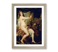 Sacrificing Dido By Peter Paul Rubens Classic Painting Framed Print | A3 Oak Framed Wall Art | Ready to Hang | Classic Historical Picture | Living Room Bedroom Lounge Office