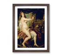 Sacrificing Dido By Peter Paul Rubens Classic Painting Framed Print | A3 Walnut Framed Wall Art | Ready to Hang | Classic Historical Picture | Living Room Bedroom Lounge Office