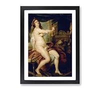 Sacrificing Dido By Peter Paul Rubens Classic Painting Framed Print | A4 Black Framed Wall Art | Ready to Hang | Classic Historical Picture | Living Room Bedroom Lounge Office