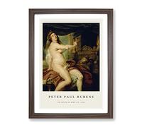 Sacrificing Dido By Peter Paul Rubens Exhibition Museum Painting Framed Print | A2 Walnut Framed Wall Art | Ready to Hang | Modern Historical Picture | Living Room Bedroom Lounge Office