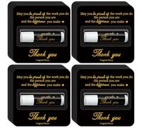 Sacubee 30 Pack Employee Appreciation Gift Lip Balms Bulk Staff Teacher Team Volunteer Thank You Gift Fall Thanksgiving Christmas Appreciation Party Favors for Women Men(Cool,Black Gold)