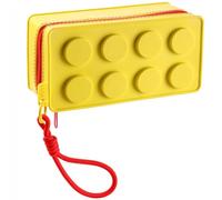 sacxi Brick-shaped Cosmetic Bag with Zipper | Portable Makeup Pouch for Women | Travel Organizer for Skincare | Elegant Stylish Accessories for Purse, Yellow, M, Stylish