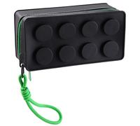 sacxi Brick-shaped Cosmetic Bag with Zipper | Portable Makeup Pouch for Women | Travel Organizer for Skincare | Elegant Stylish Accessories for Purse, Black, M, Stylish