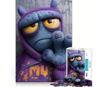 Sad Alien in Hoodie Jigsaw Puzzles 1000 Pieces for Adults Boost Memory Peaceful Fun Premium Cut Memorable Gift (38x26cm)